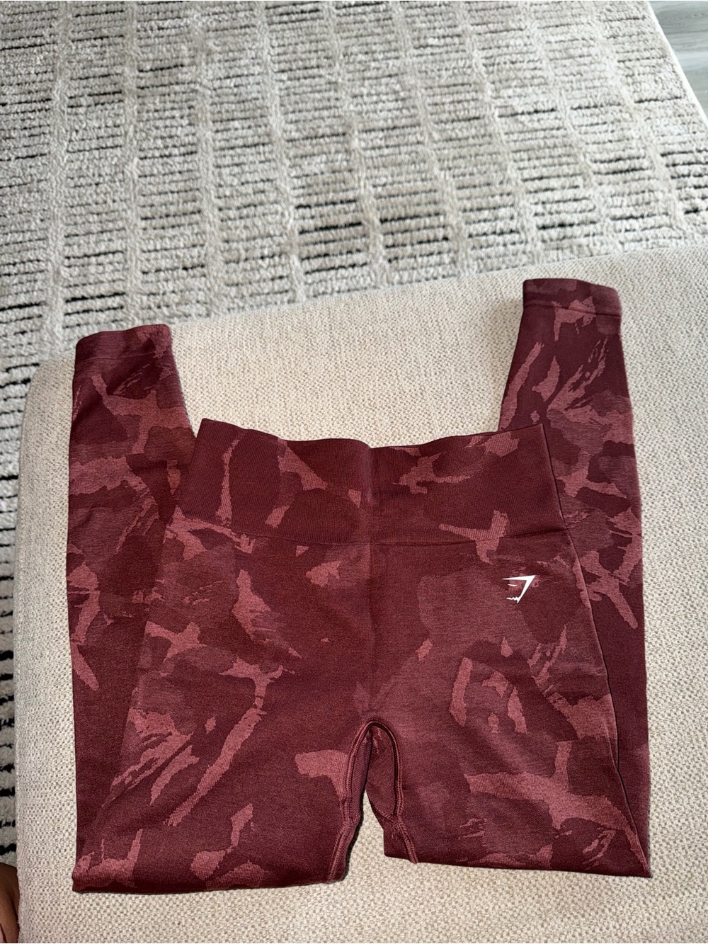 Gymshark Burgundy adapt camo leggings